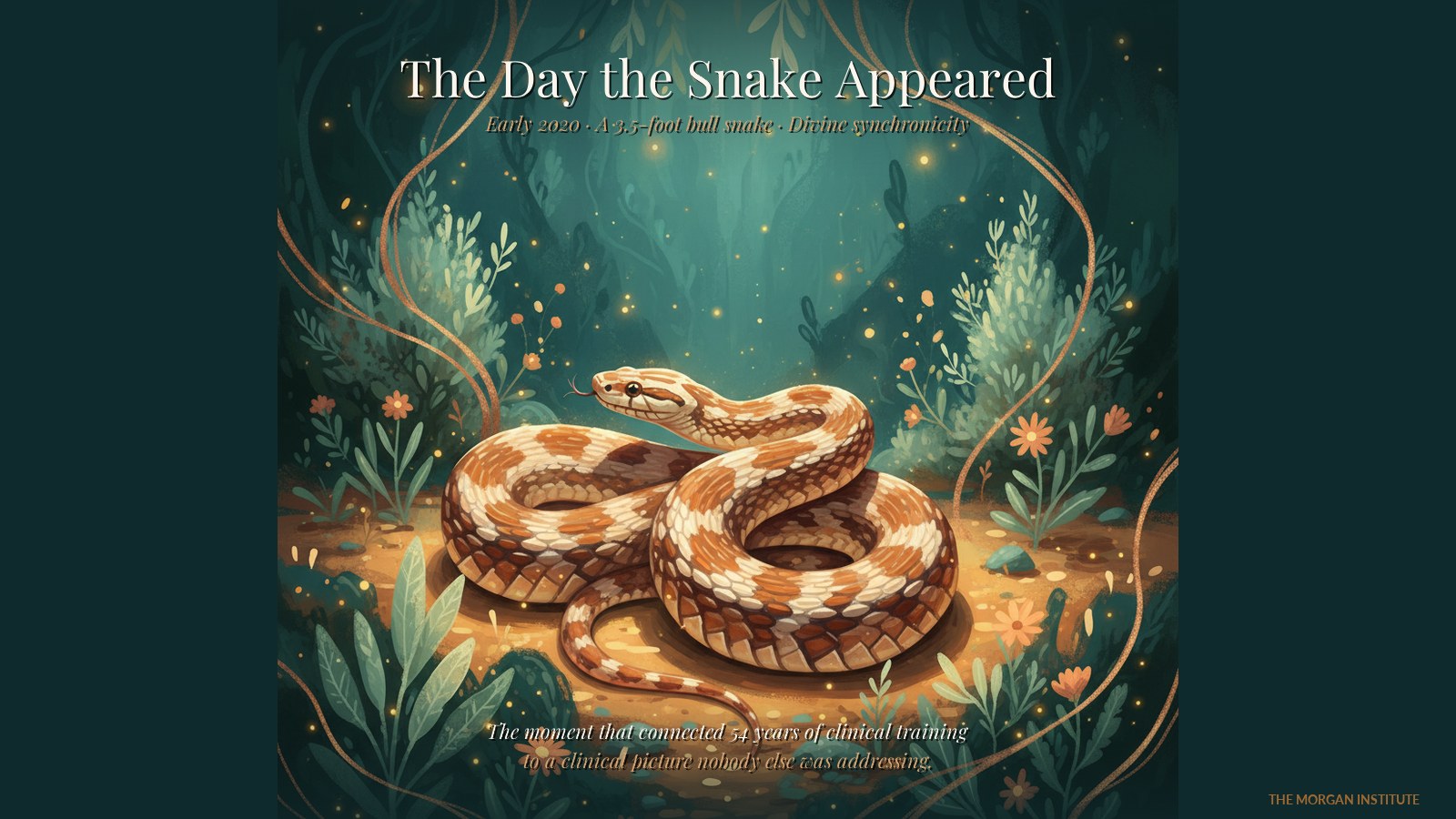 The bull snake that appeared in Vanessa's yard in early 2020